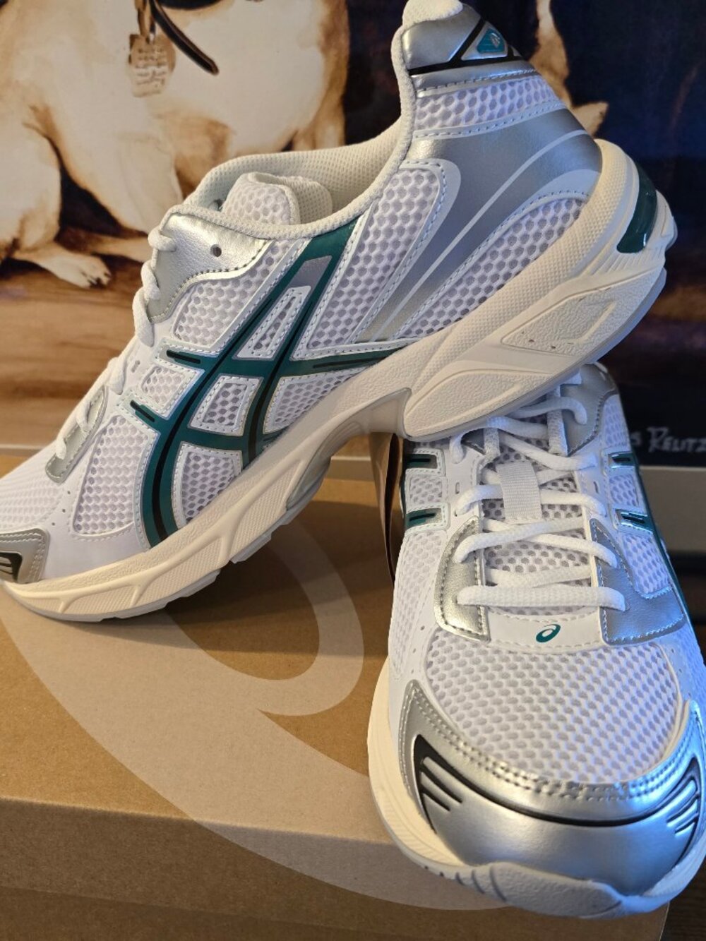 ASICS Gel-1130 White / Rainy Lake 1203A609-100 Mens Sneakers Shoes Sz 10 NEW